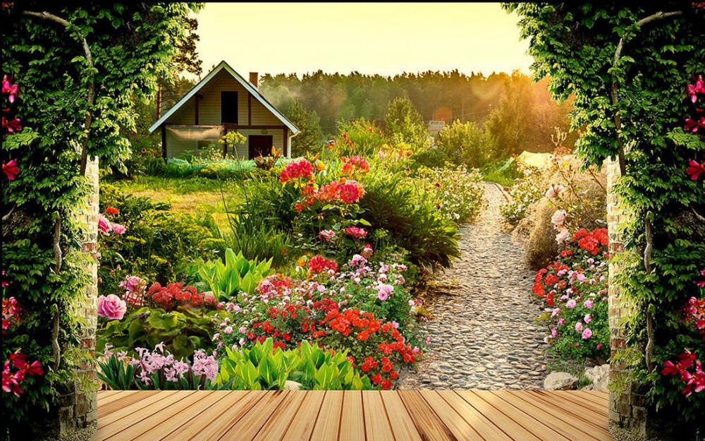 Background 3d Garden - HD Wallpaper 