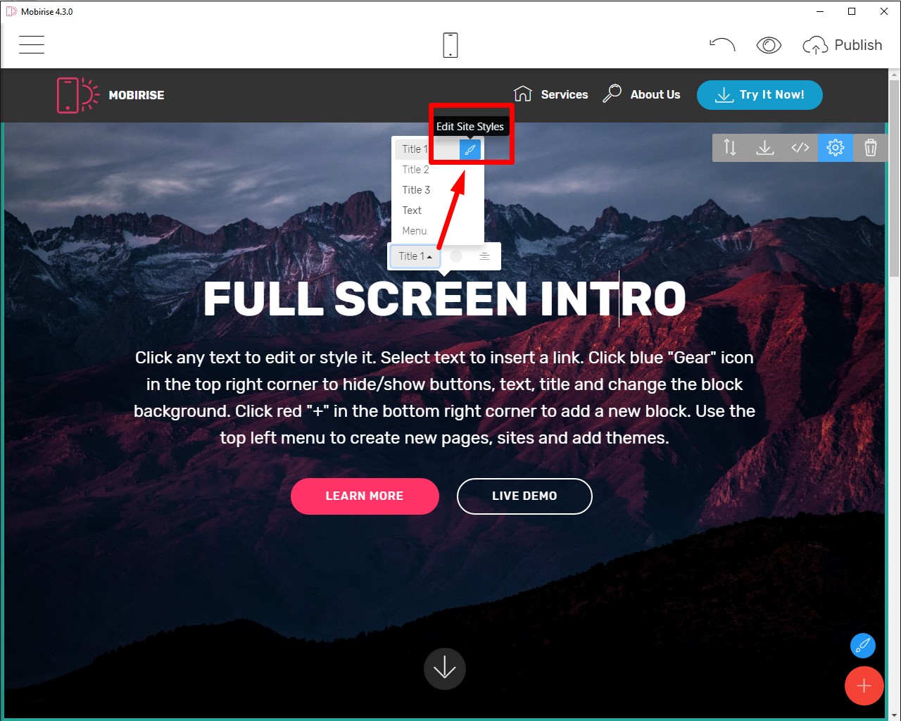 Website styles. Site Style Generator. Brutal Style web Page Theme.