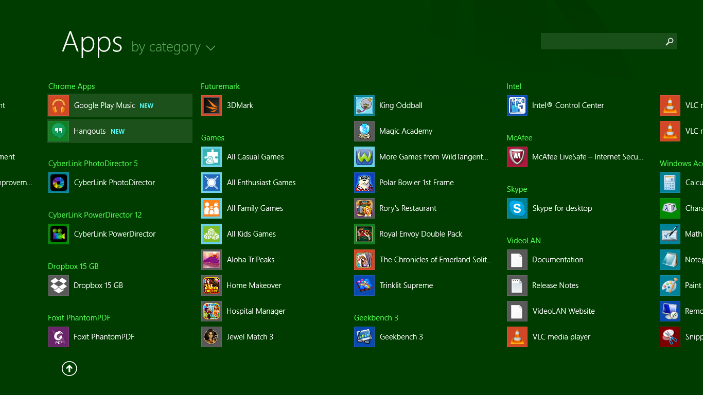 Windows 8 Uygulama Menüsü - HD Wallpaper 