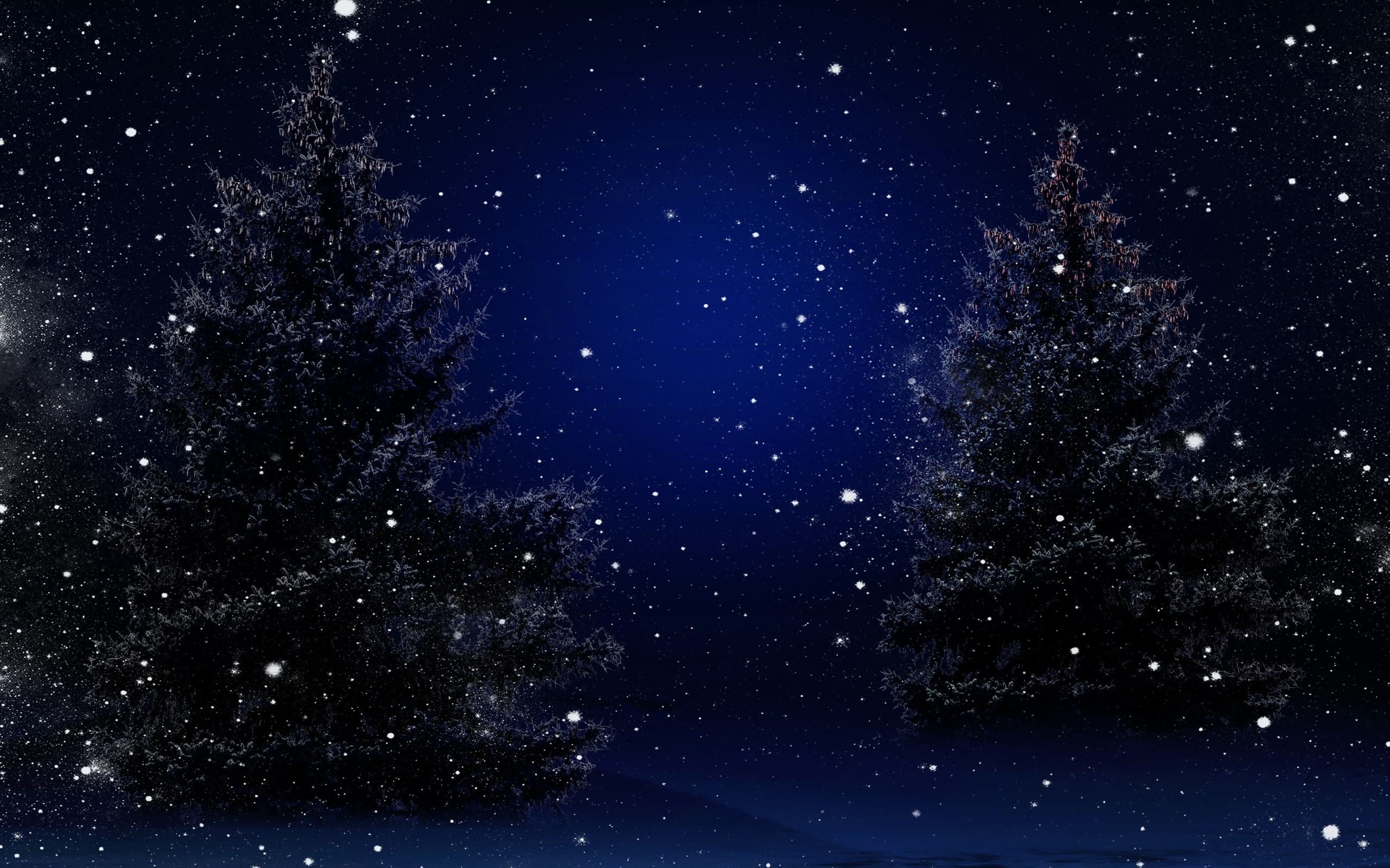 Winter Night Wallpapers Hd Nature Wallpaper 
 Data-src - Winter Night Background - HD Wallpaper 