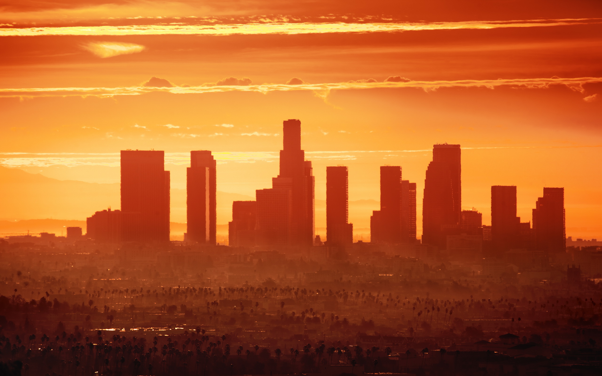 Los Angeles Wallpaper - Heat Waves In City - HD Wallpaper 