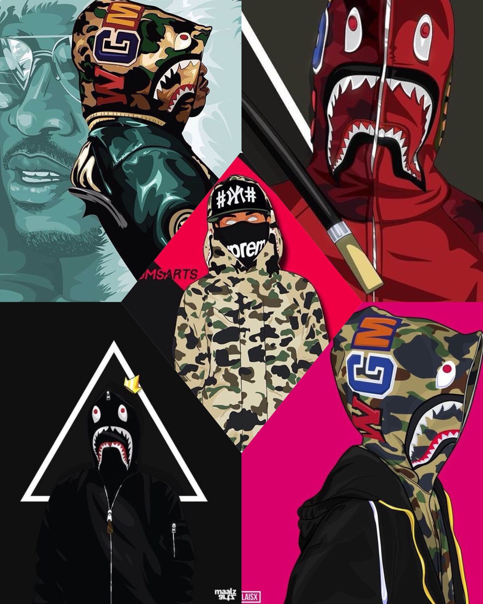 1638x2048, Bape Shark Wallpapers Photo ~ Jllsly - Bape Shark - HD Wallpaper 