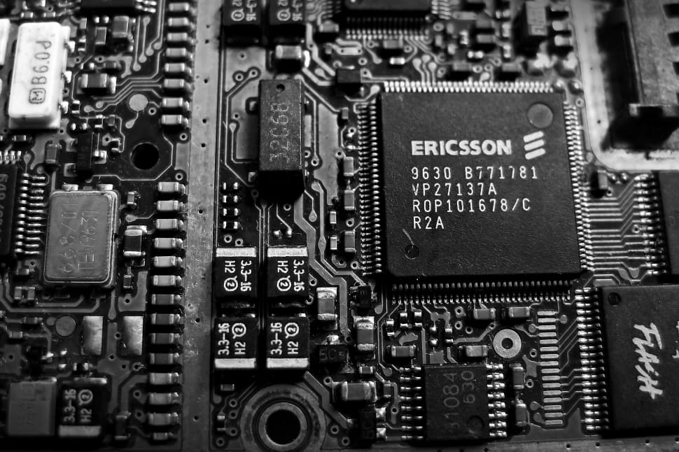 Electronics, Old, Circuit, Cpu, Circuit Board, Mother - Electronics Black And White - HD Wallpaper 