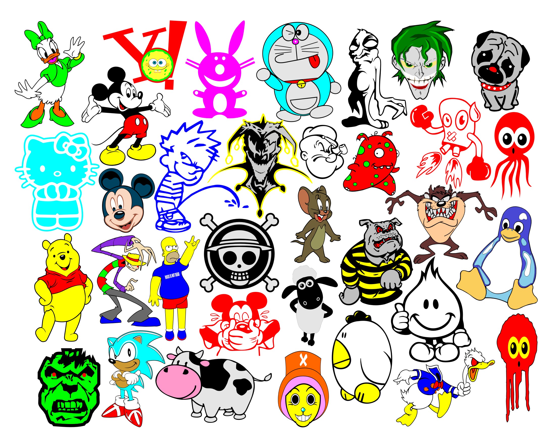 Kumpulan Gambar Stiker Kartun Keren Background Wallpaper - Mickey Mouse - HD Wallpaper 