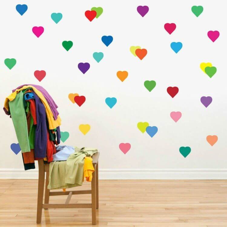 Hearts Wall Decals - HD Wallpaper 