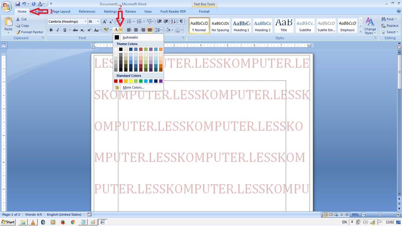 Message word. Theme colours tool microsoft word. word 2007 image english home.