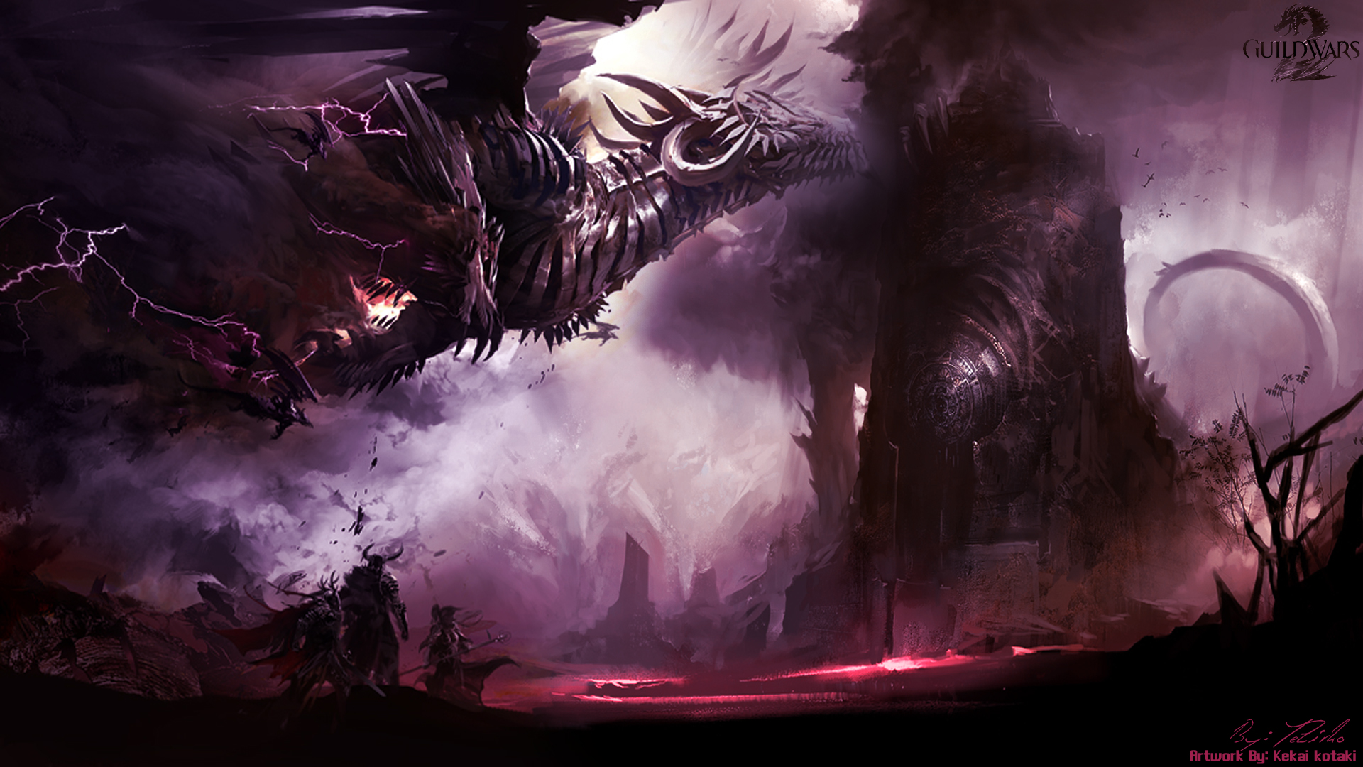 Guild Wars 2 Wallpaper Dragon - HD Wallpaper 