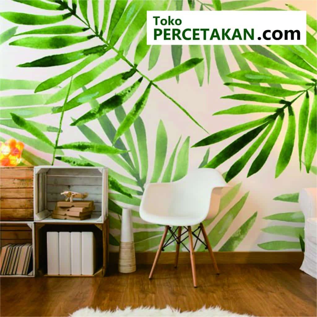 Cetak Wallpaper Solo - Leaf Wallpaper Living Room - HD Wallpaper 
