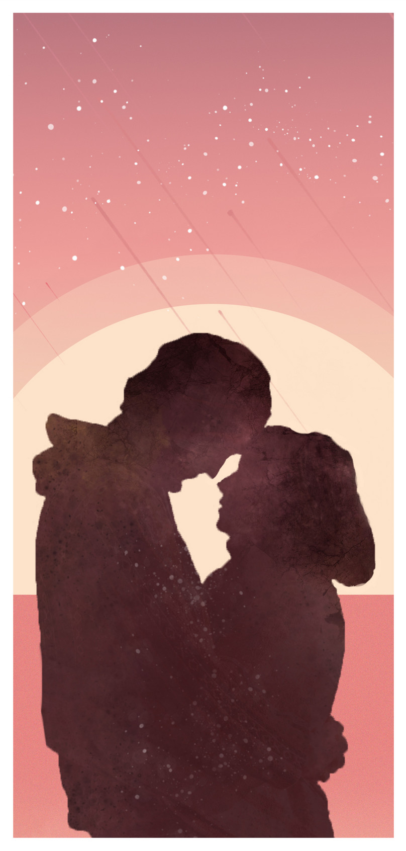 Wallpaper Siluet Pasangan Bergambar - วอ เปอร์ เปอร์ โทรศัพท์ คู่ - HD Wallpaper 