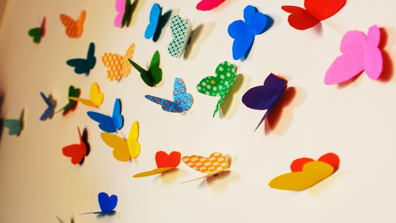 Handmade Easy Paper Butterflies - HD Wallpaper 