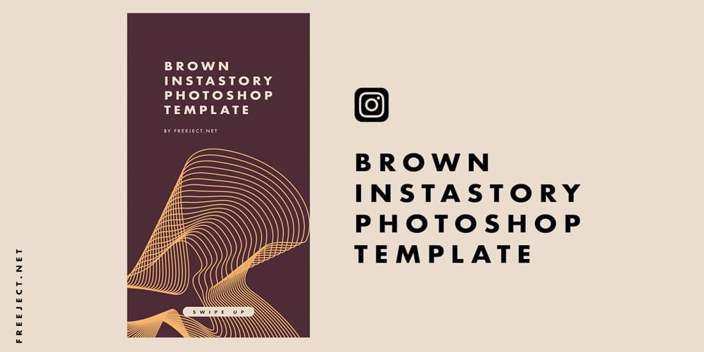 Brown Instagram Story Design Template Psd - Instagram Free Template Story Brown - HD Wallpaper 