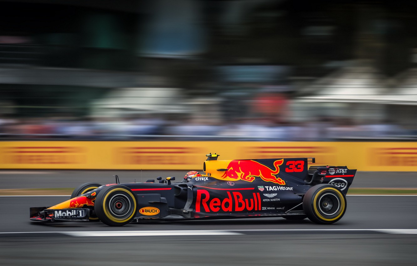Photo Wallpaper Red Bull, Silverstone, Max Verstappen, - Red Bull F1 2017 - HD Wallpaper 