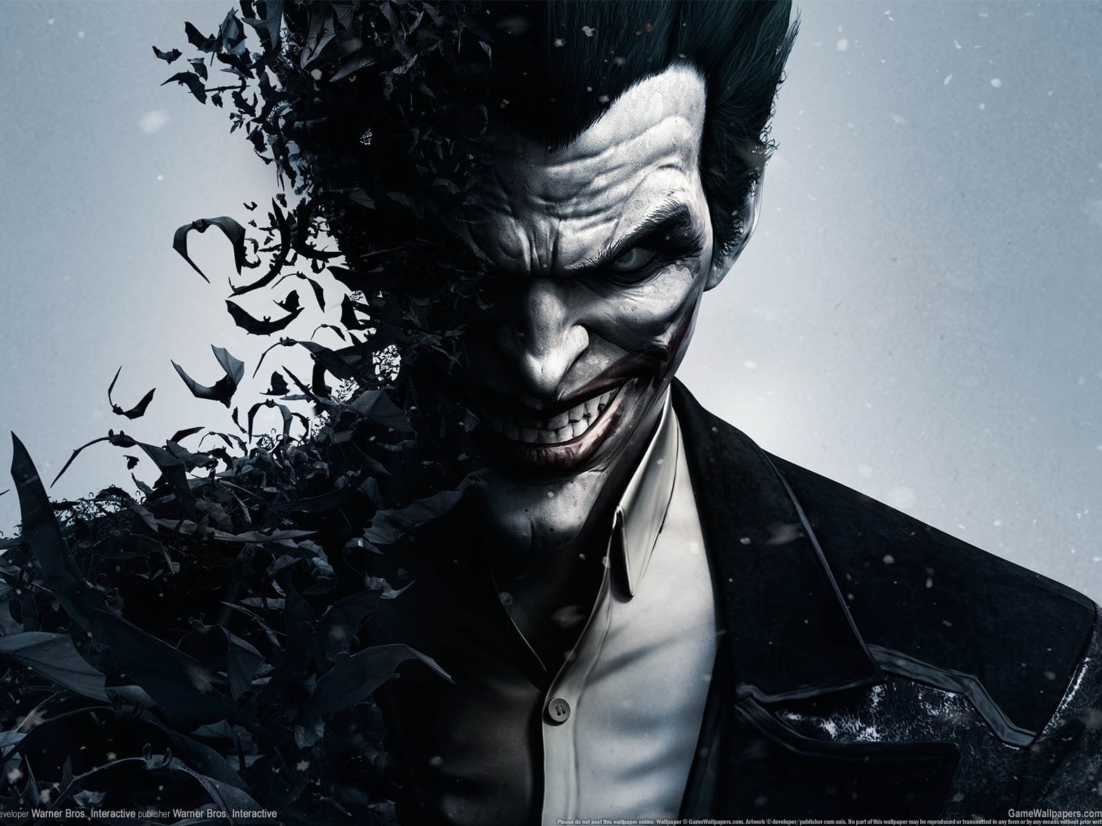 Download Hd Batman Arkham Origins Joker Smile And Bats - 3d Wallpaper For  Redmi Note 4 - 1600x1200 Wallpaper 