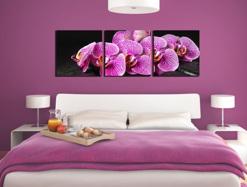 Hiasan Dinding Kamar Bunga Anggrek - Bedroom Decoration Tips In Hindi - HD Wallpaper 