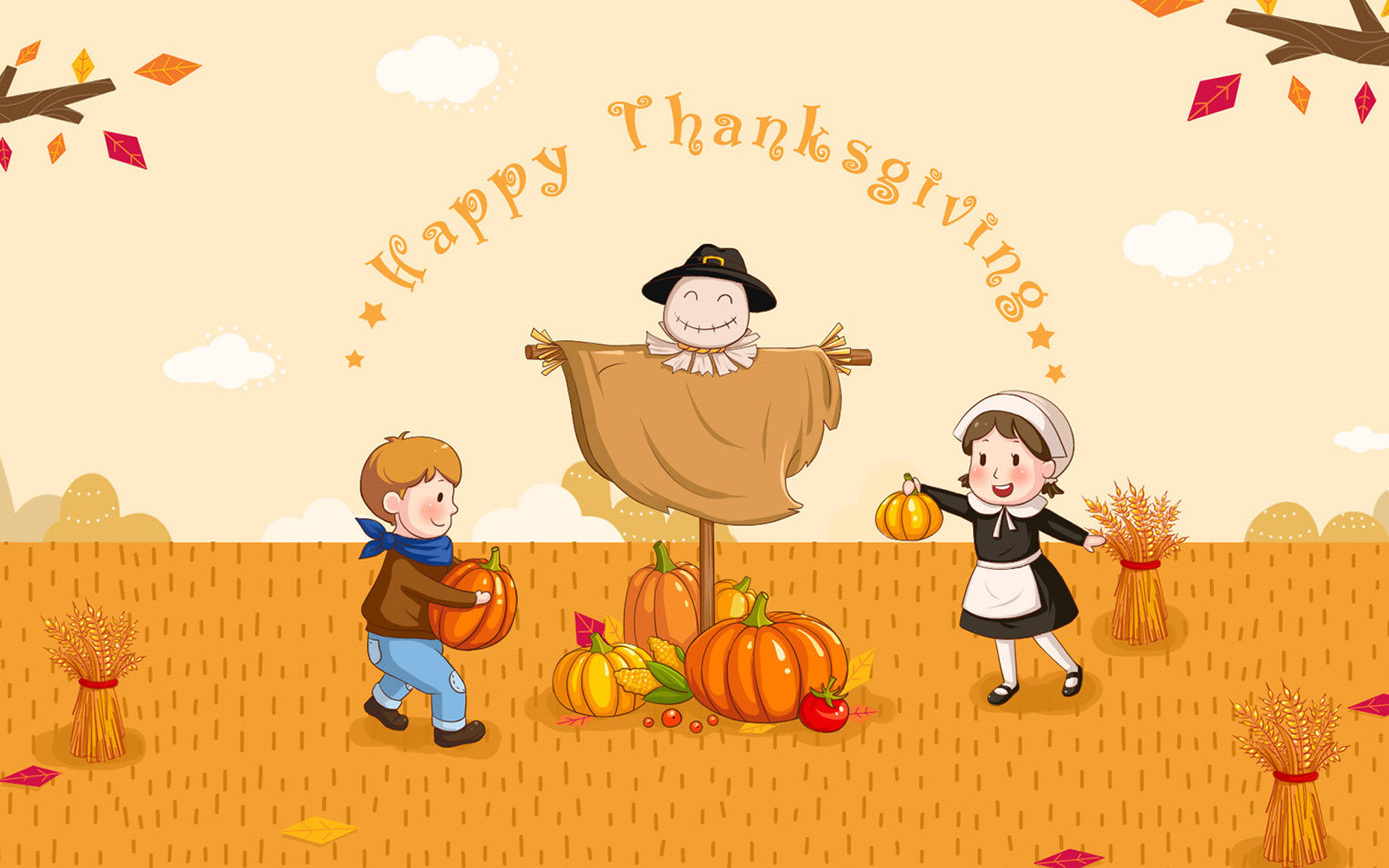 Thanksgiving Wallpaper For Kids - HD Wallpaper 