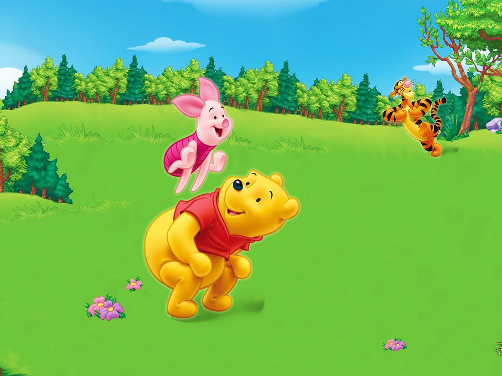 Background Winnie The Pooh Cartoon - HD Wallpaper 
