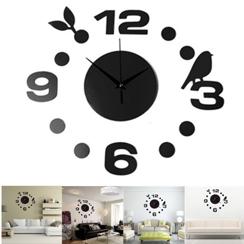 Modern Sticker Wall Clock - HD Wallpaper 