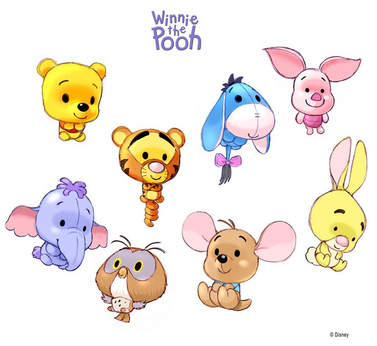 Cute Chibi Winnie The Pooh - HD Wallpaper 