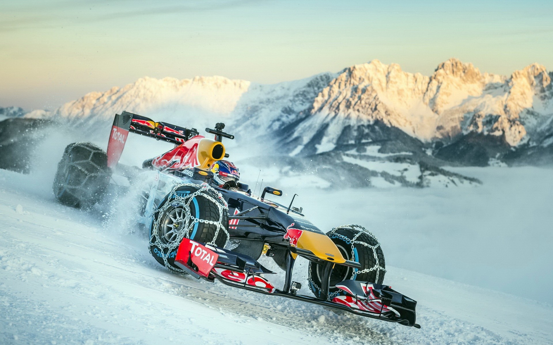 Car, Formula 1, Red Bull Racing Wallpapers Hd / Desktop - Red Bull Racing  Snow - 1920x1200 Wallpaper 