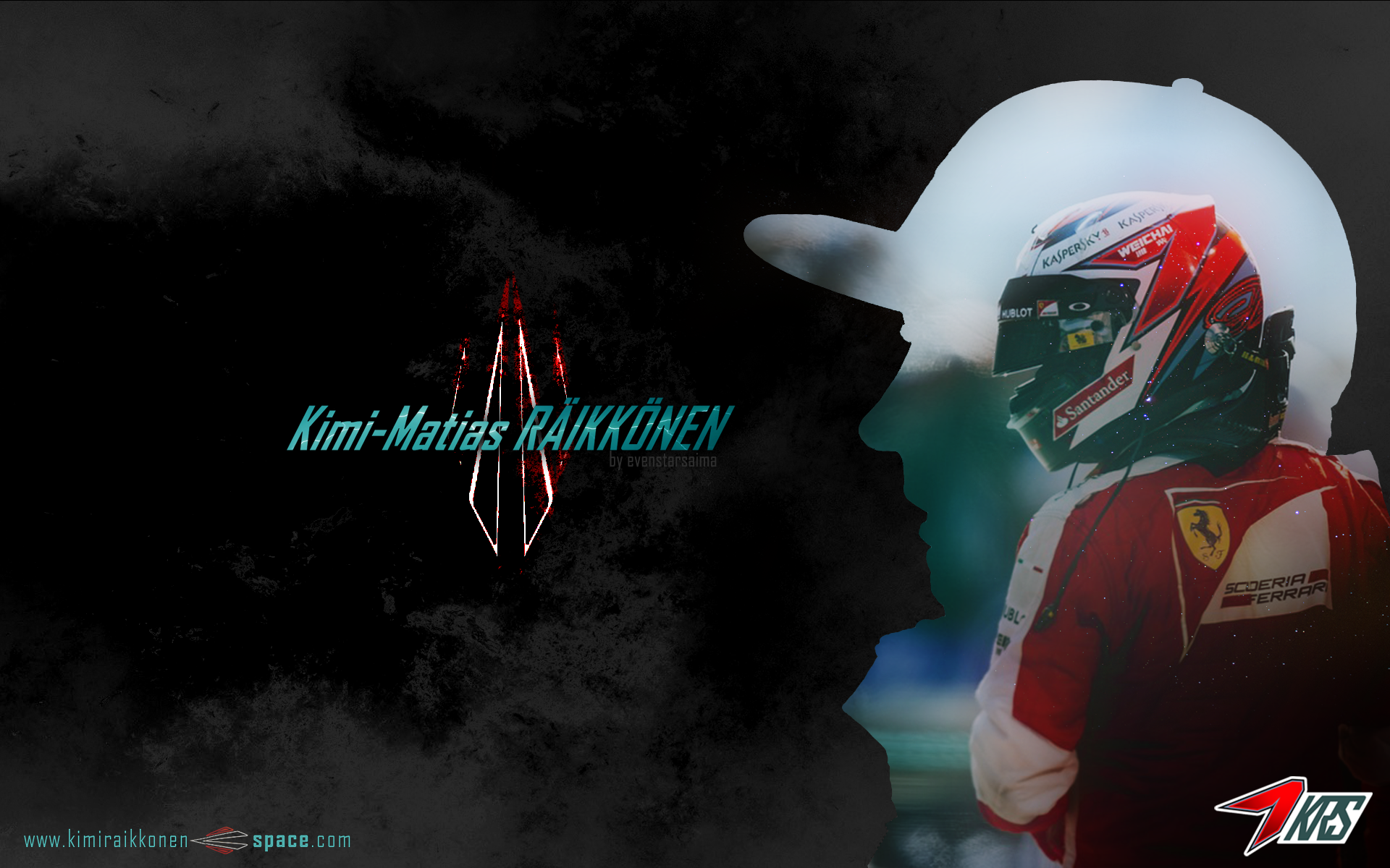 Kimi Raikkonen Silhouette 2015 Krs - Kimi Raikkonen Space - HD Wallpaper 