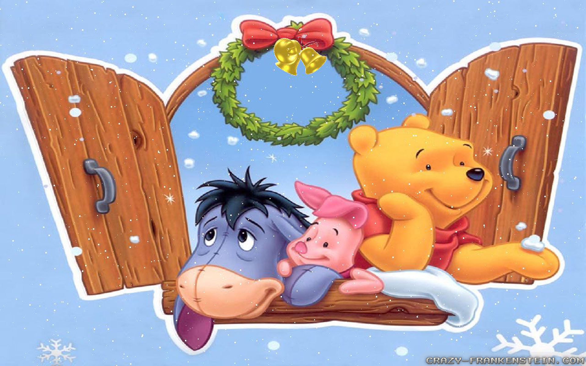 Winnie The Pooh Christmas Wallpapers - Winnie The Pooh Christmas Background - HD Wallpaper 