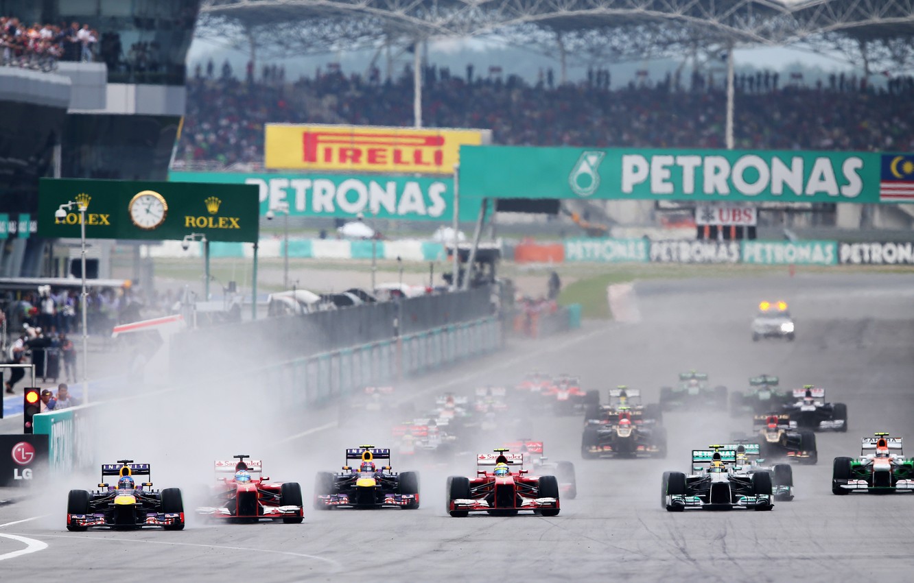 Photo Wallpaper Race, Formula 1, Mercedes, Ferrari, - Sepang - HD Wallpaper 