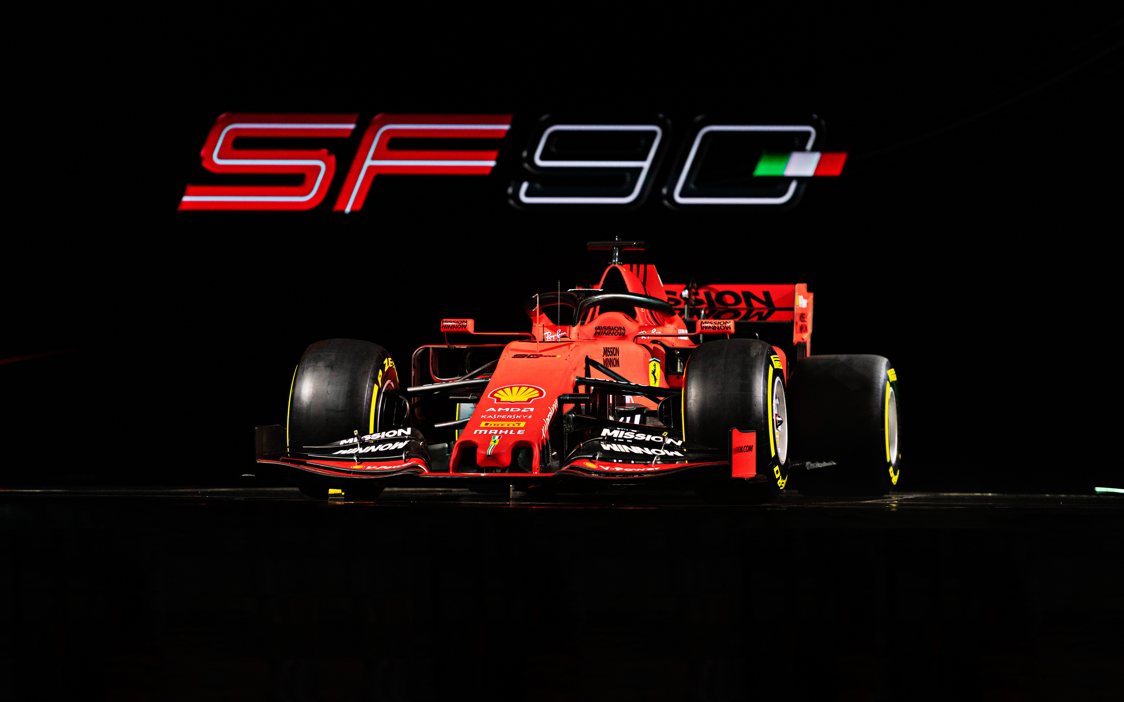 Ferrari Sf90, 4k, 2019 F1 Cars, Formula 1, Scuderia - Ferrari Forma 1 2019  - 3840x2400 Wallpaper 