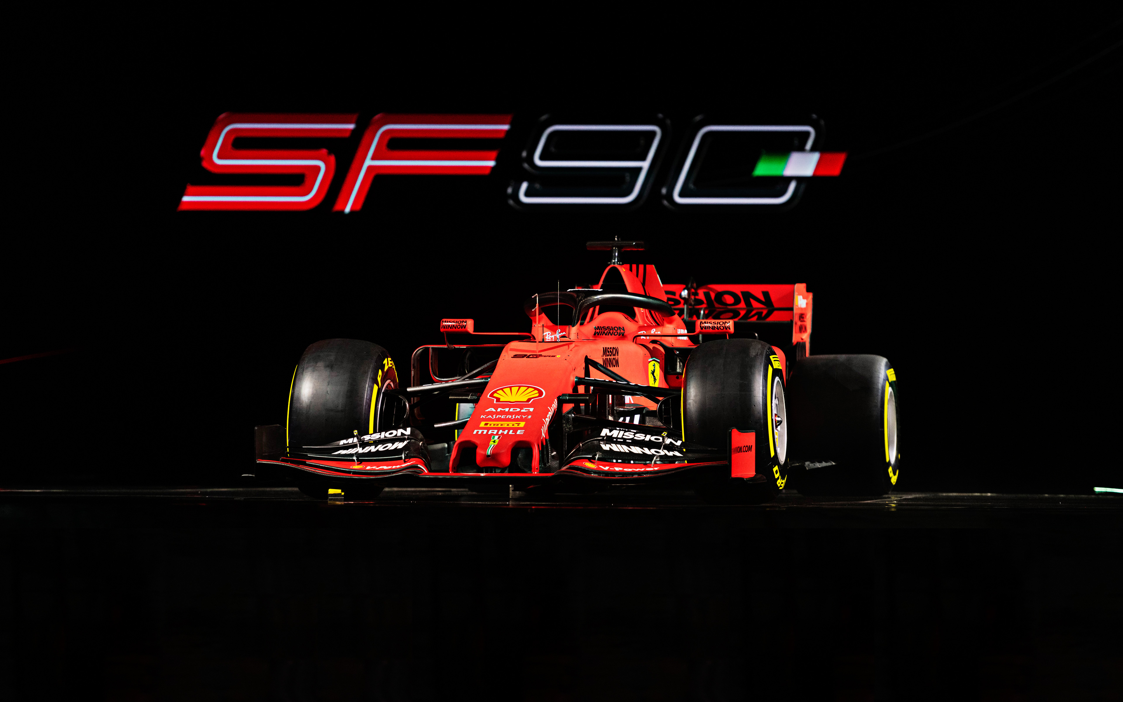 Ferrari Sf90, 4k, 2019 F1 Cars, Formula 1, Scuderia - Ferrari Forma 1 2019 - HD Wallpaper 