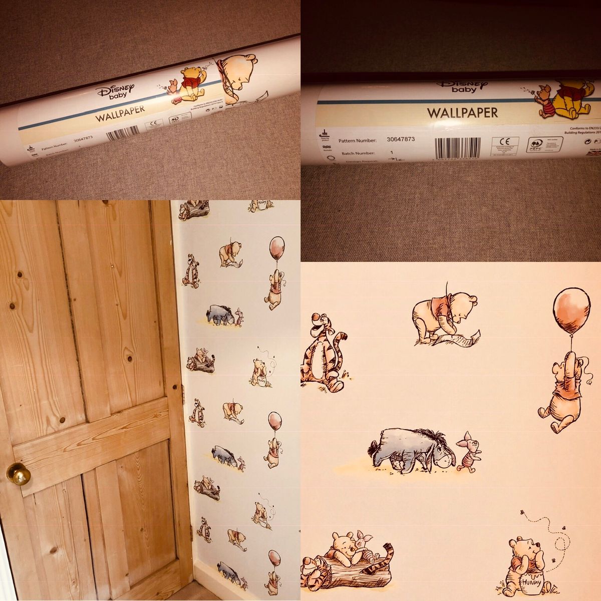 Brand New, Never Been Opened - Winnie The Pooh Fabric White Uk - HD Wallpaper 