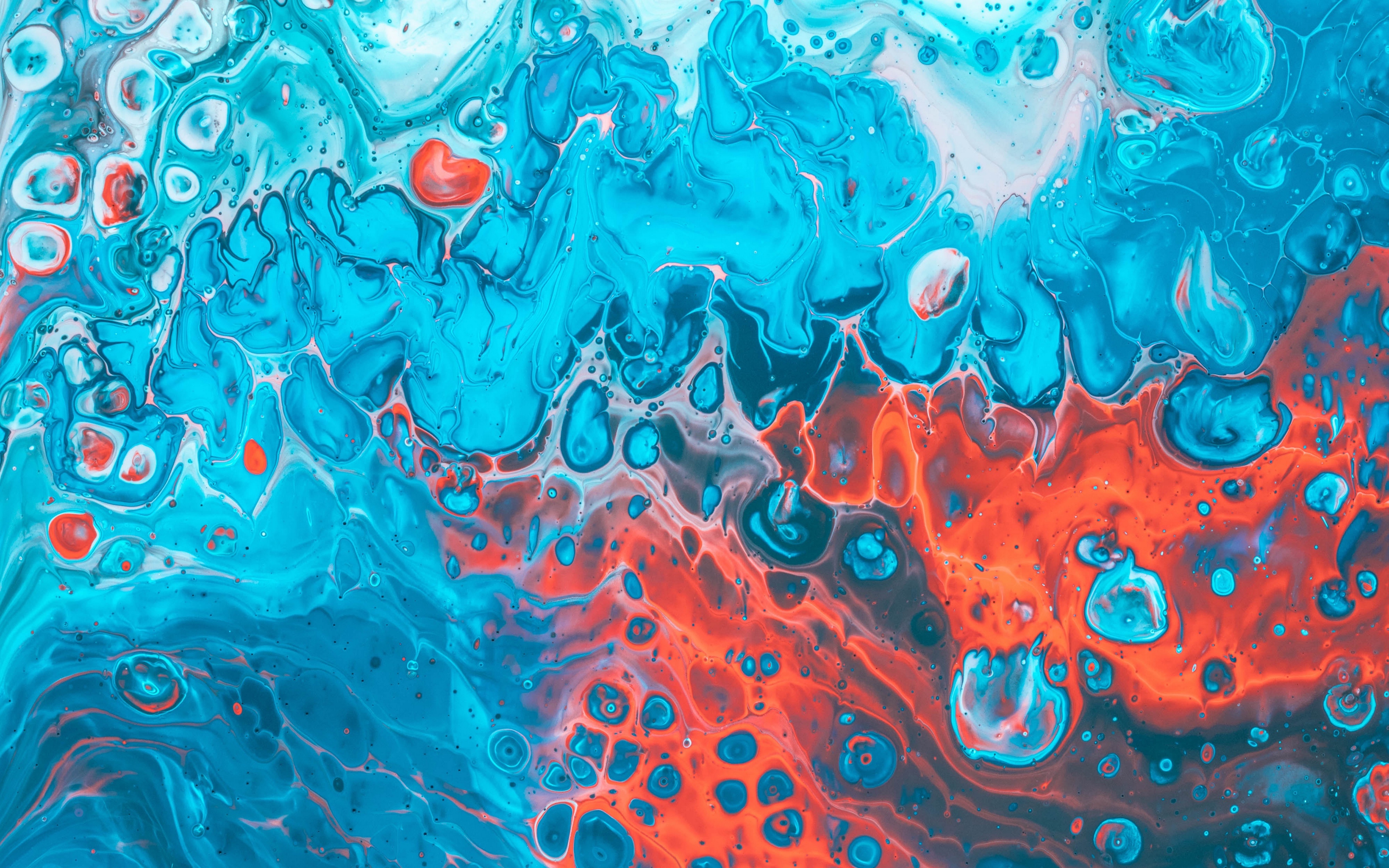 Wallpaper Paint, Stains, Mixing, Liquid, Multicolored - Fluid Art Wallpaper 4k - HD Wallpaper 