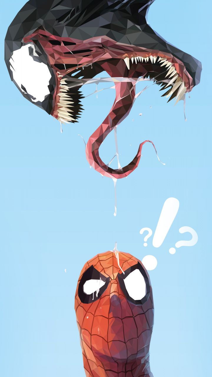 Wallpaper, Venom, Spiderman, Minimal, Mindblowing, - Spiderman Y Venom 4k - HD Wallpaper 