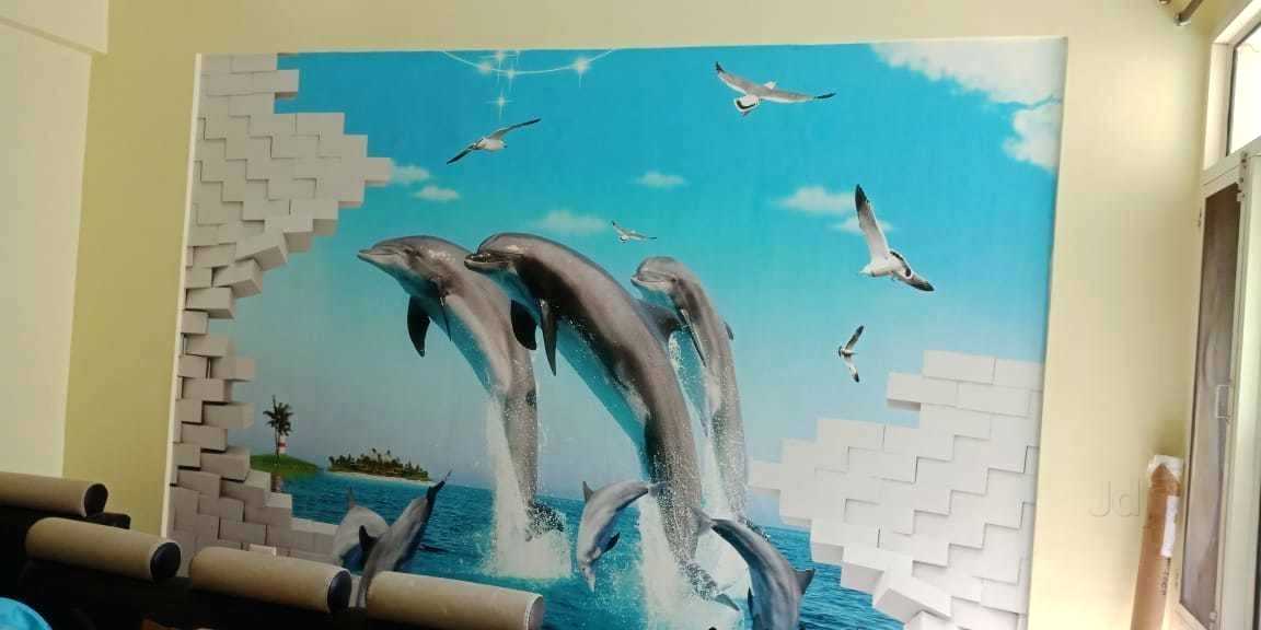 Unique Wallpaper Unique Wallpaper Photos Wall Unique - 3d Fish Images Dolphin - HD Wallpaper 