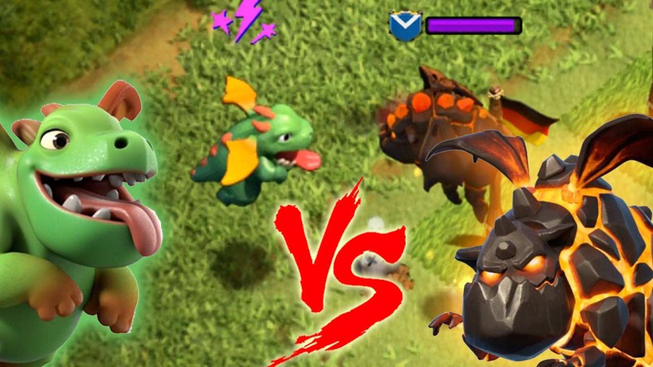 Lava Hound Vs Baby Dragon - HD Wallpaper 