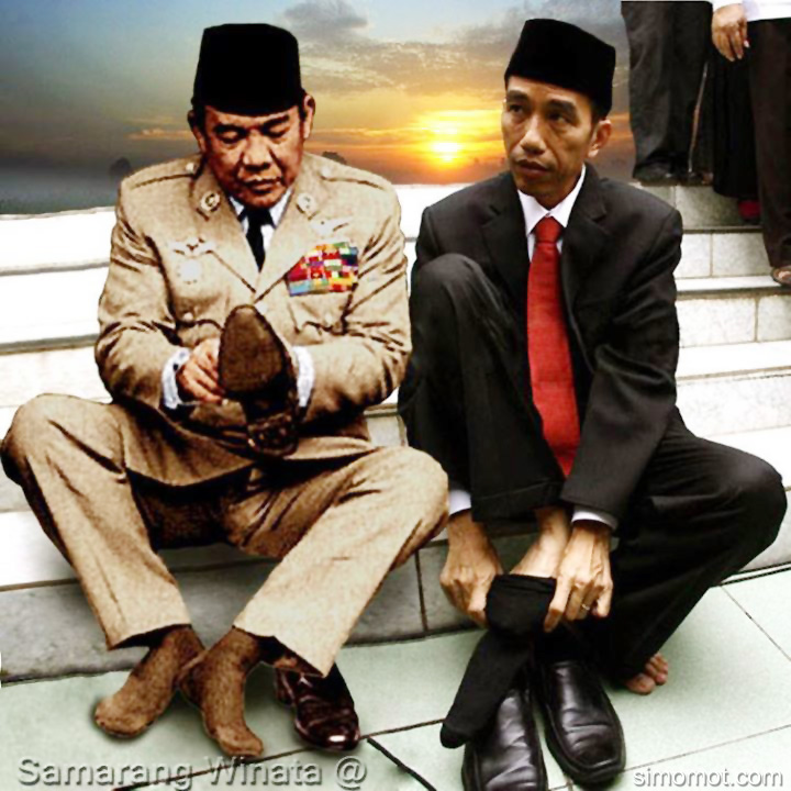 Wallpaper Lucu Dan Unik - Ir Soekarno Dan Jokowi - HD Wallpaper 