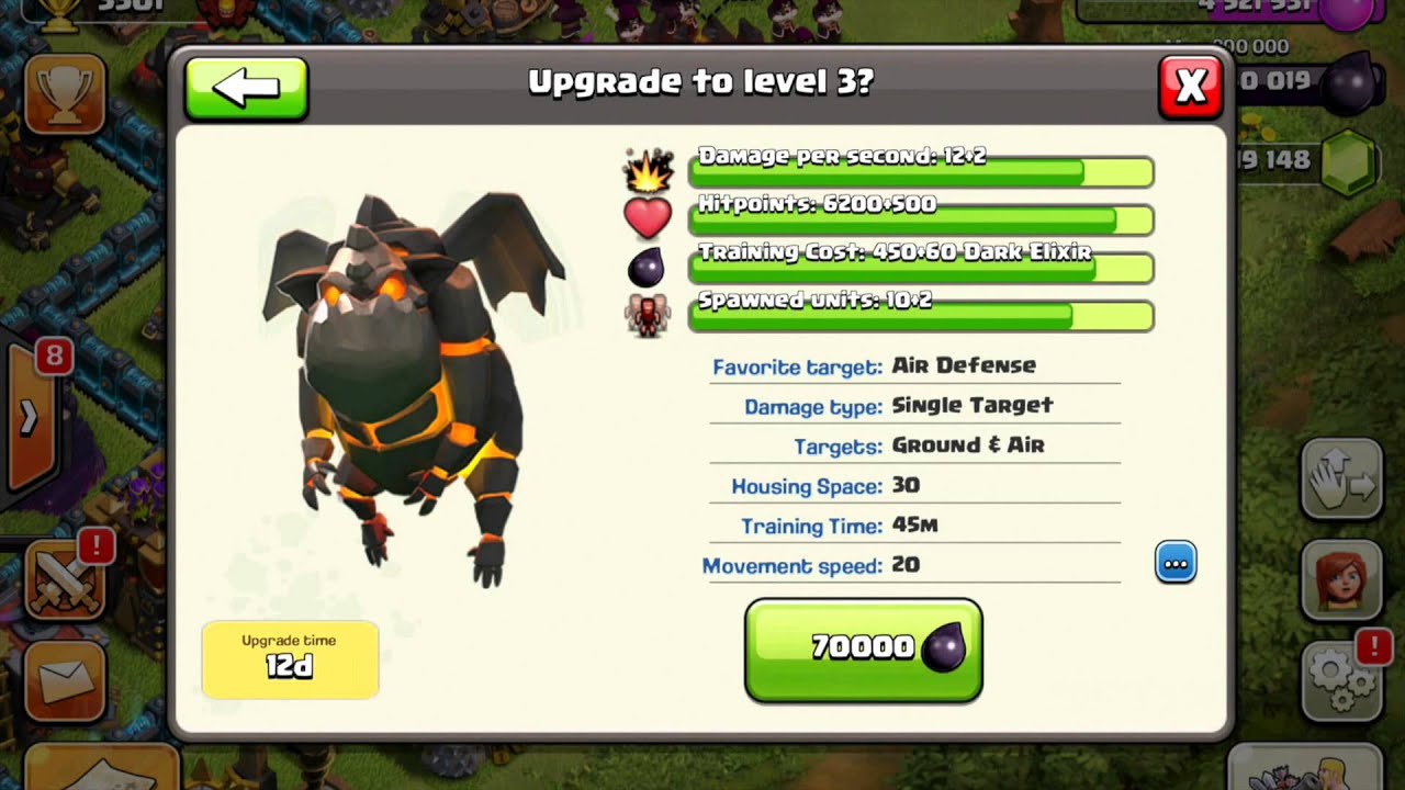 Lava Hound Level 4 Upgrade Cost - HD Wallpaper 