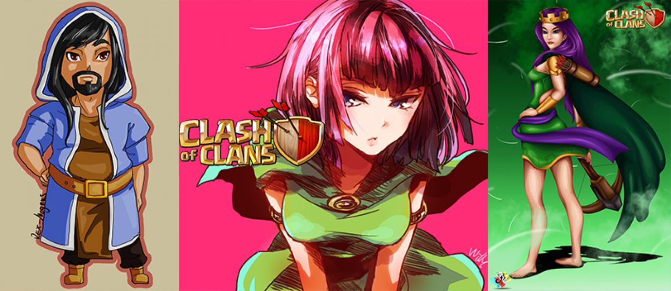 Gambar Lucu Clash Of Clans Bikin Ngakak Terlengkap - Clash Of Clans Fan Art Anime - HD Wallpaper 