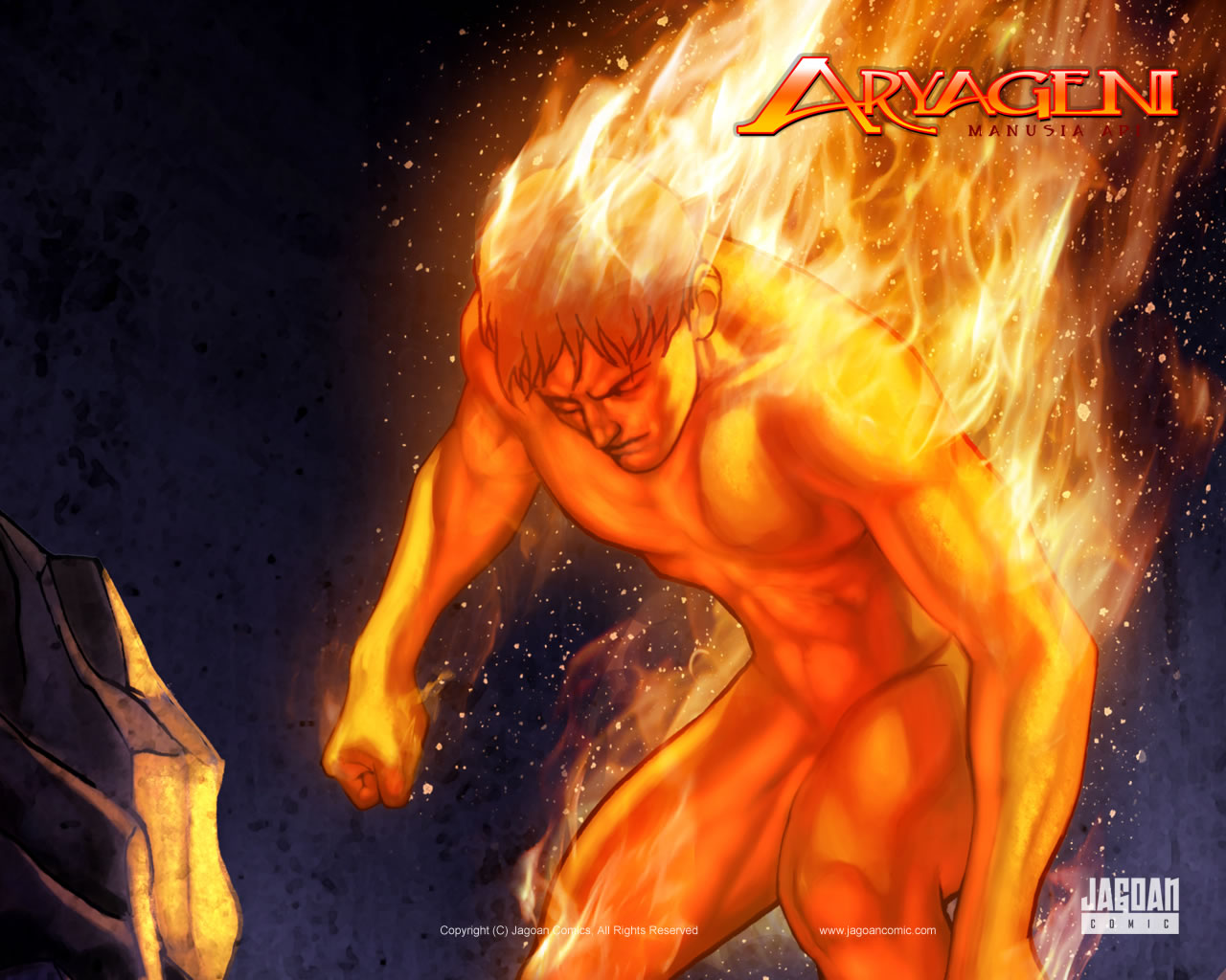 Human Torch - HD Wallpaper 