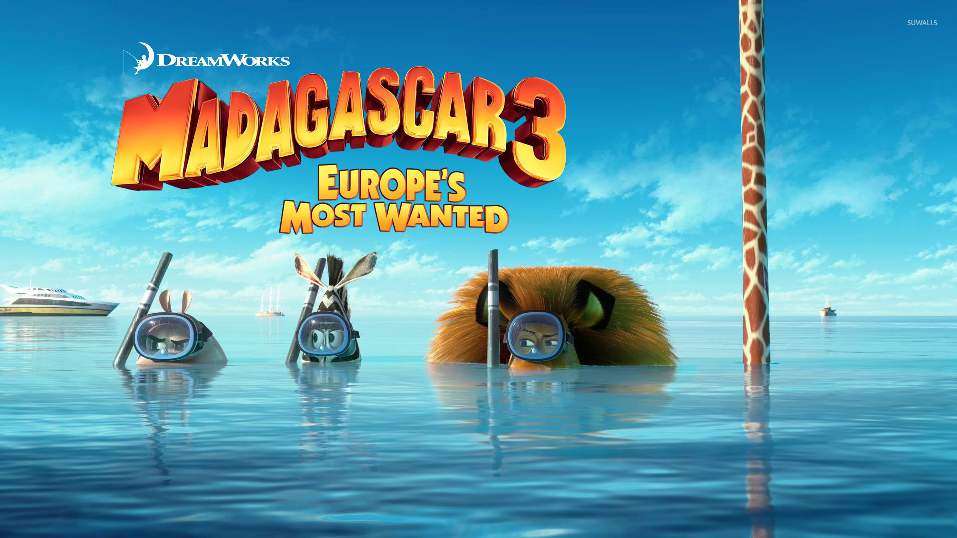 Madagascar 3 Europes Most Wanted Film Poster Hd - HD Wallpaper 