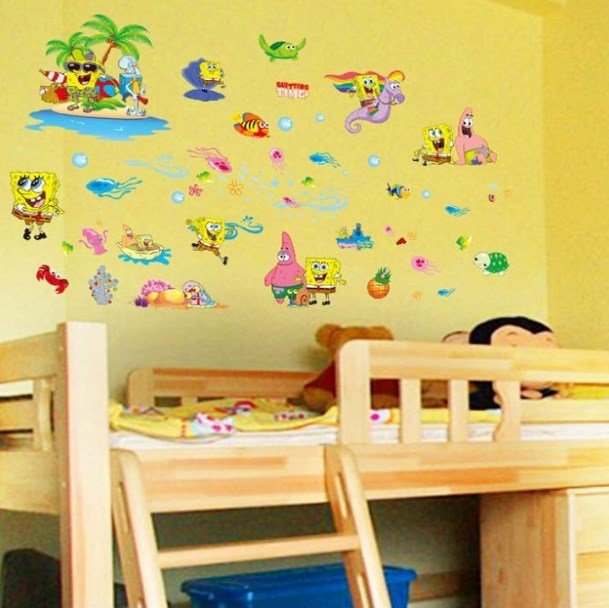Hiasan Dinding Kamar Spongebob - HD Wallpaper 