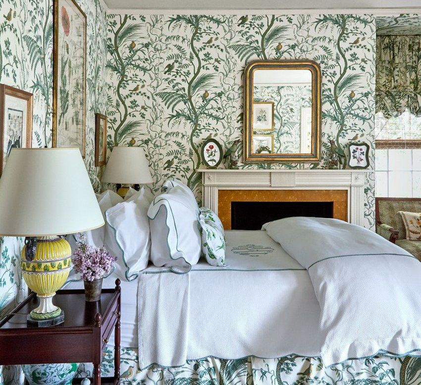 Wallpaper Di Dalam Bilik Tidur - Brunschwig & Fils Birds And Thistle Fabric - HD Wallpaper 