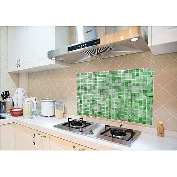 Kitchen Sticker Wallpaper Stiker Dapur Anti Minyak - Aluminum Foil Kitchen Wall Stickers - HD Wallpaper 