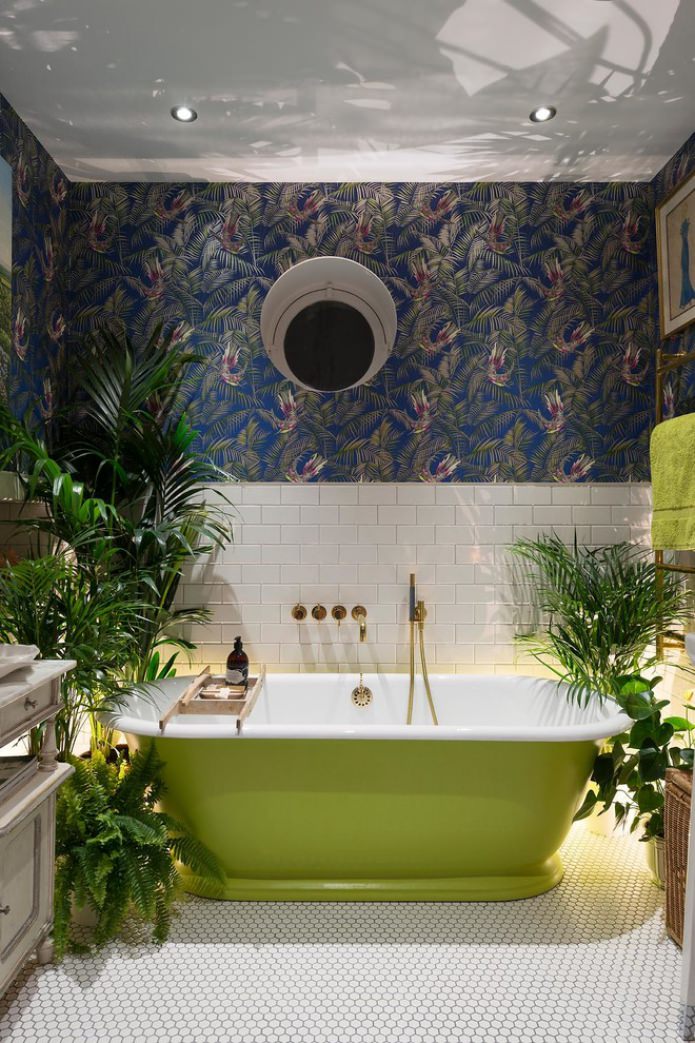 Eclectic Bathroom - HD Wallpaper 