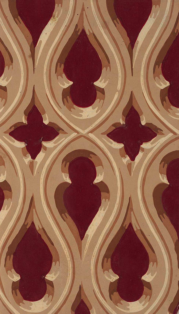 Gothic Revival Wallpaper Designed By Robert Horne - Gothic Revival Pattern Design - HD Wallpaper 