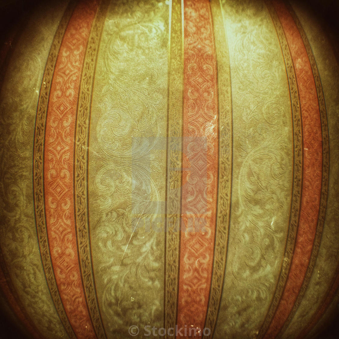 Old Regency Stripe Wallpaper Distorted With Fisheye - Circle - HD Wallpaper 