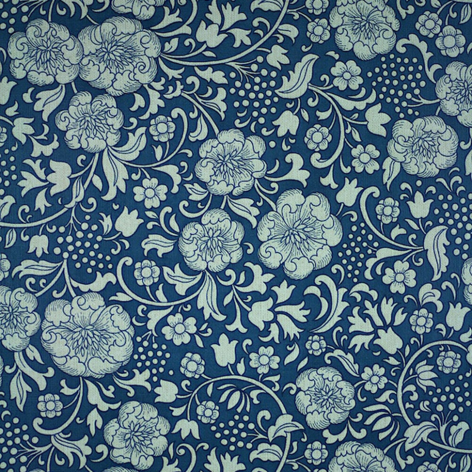 1960s 70s Original Blue Floral Wallpaper - Blue Vintage Floral Wallpaper Uk - HD Wallpaper 