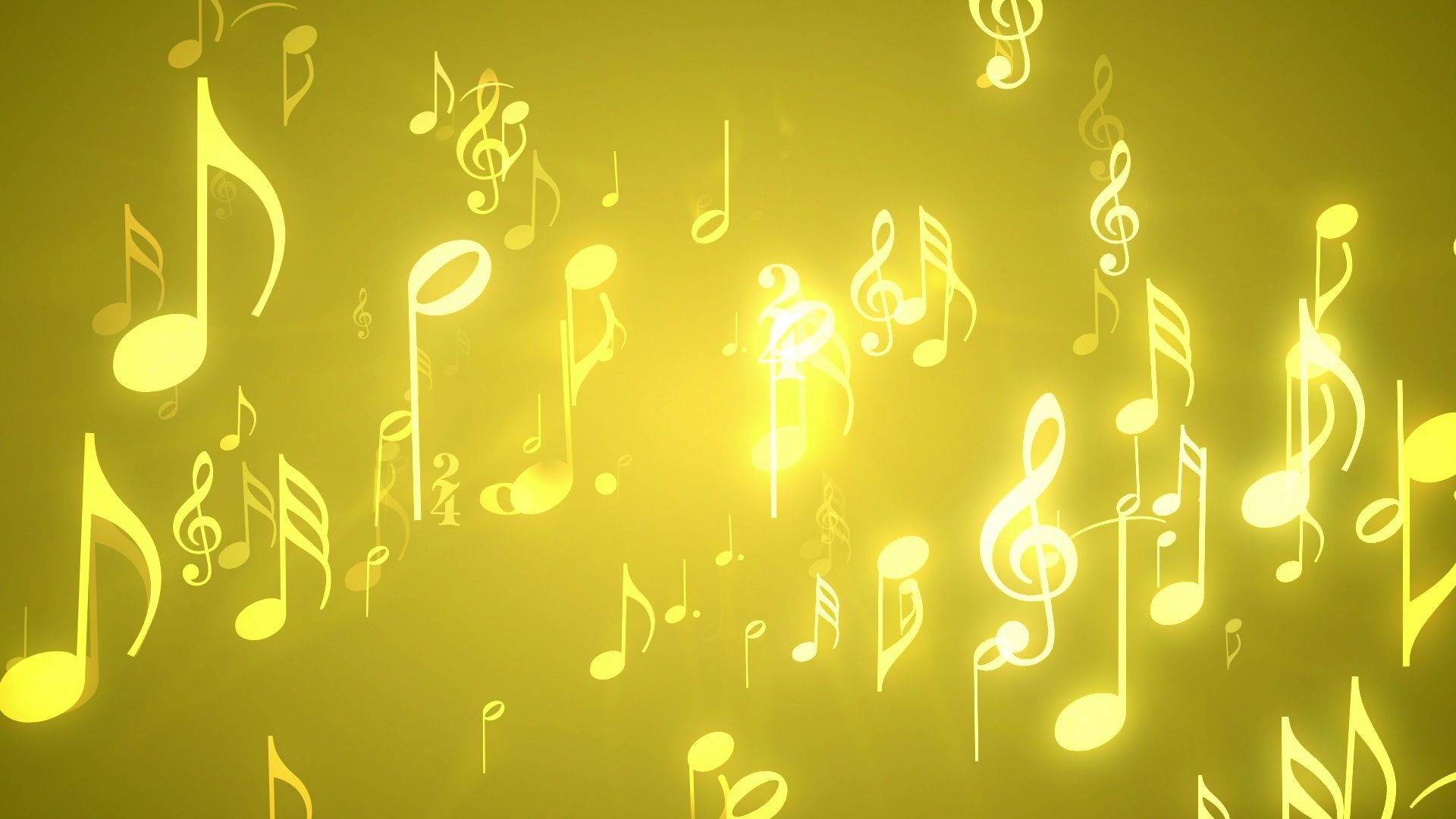 Musical Notes Gold - Musical Notes Background Hd - 1920x1080 Wallpaper -  