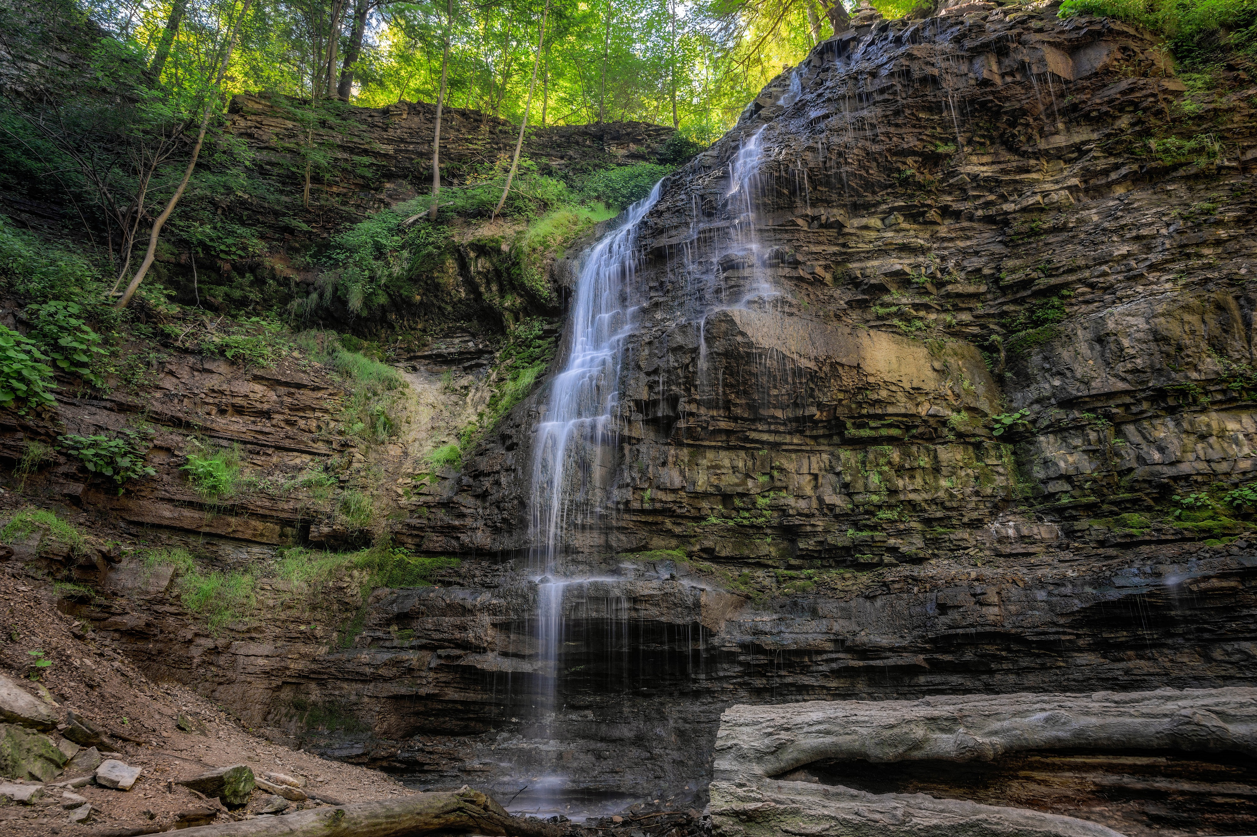 Jungle Waterfall Public Domain - HD Wallpaper 