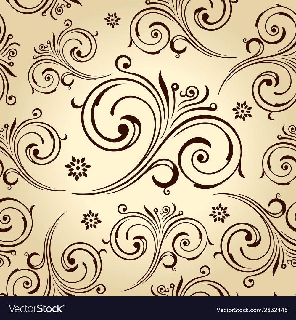 Flower Vintage Vector Background - HD Wallpaper 