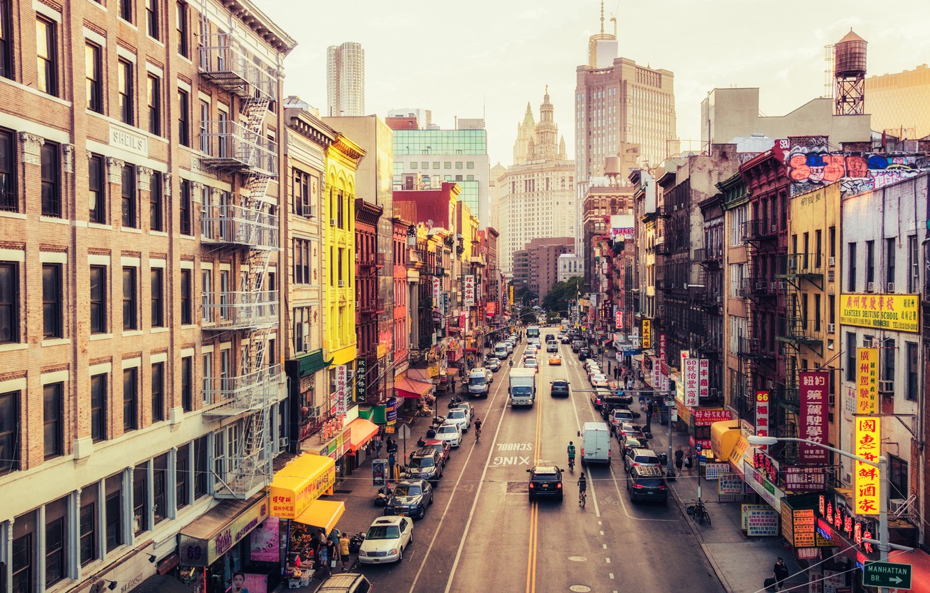 Photo Wallpaper Usa, United States, New York, Manhattan, - New York City Chinatown - HD Wallpaper 