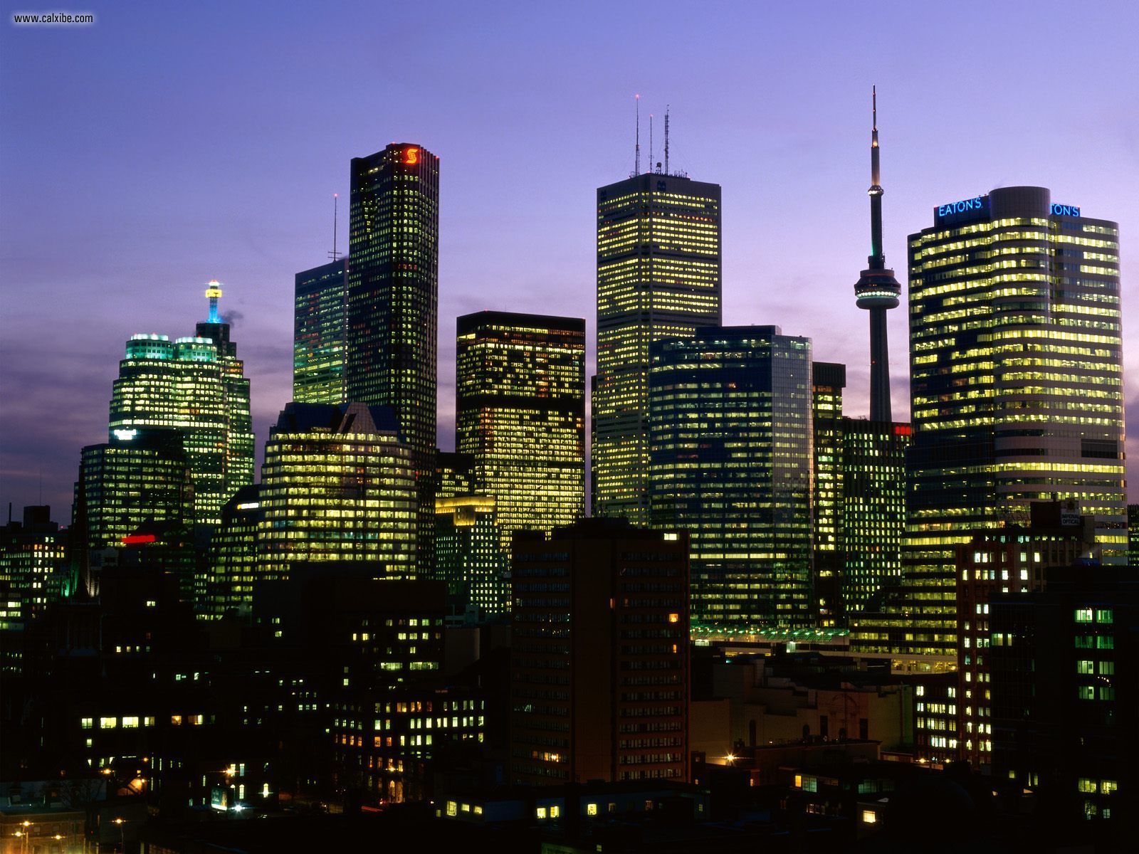 Toronto Ontario At Night - HD Wallpaper 